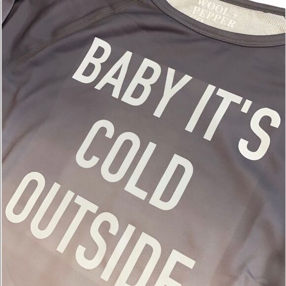 NWT Wool + Pepper Co. Baby Its Cold Outside Ombre Sweatshirt - Picture 3 of 4